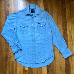 Vintage wrangler pearl snap